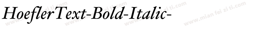 HoeflerText-Bold-Italic字体转换