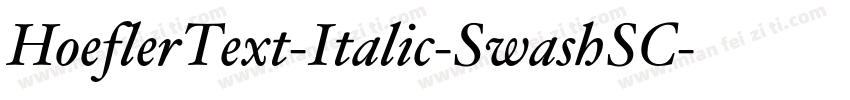 HoeflerText-Italic-SwashSC字体转换