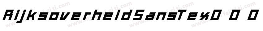 RijksoverheidSansTex字体转换