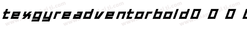 texgyreadventorbold-字体转换