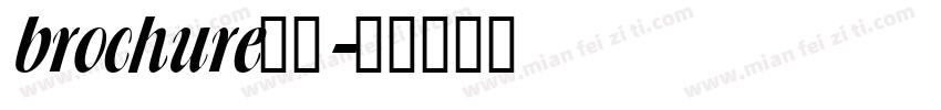 brochure普通字体转换