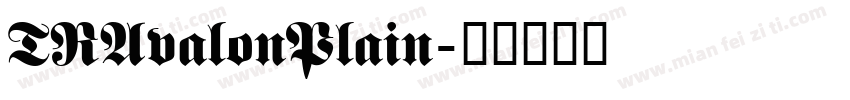 TRAvalonPlain字体转换