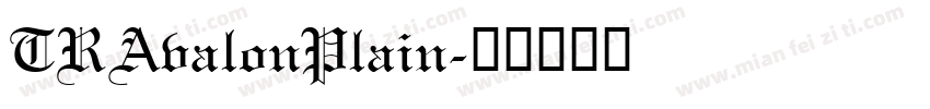 TRAvalonPlain字体转换