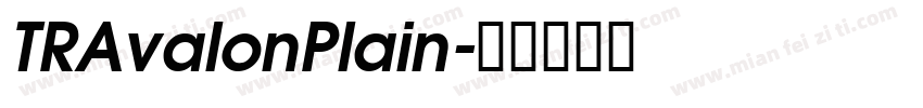 TRAvalonPlain字体转换