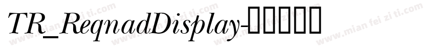 TR_ReqnadDisplay字体转换