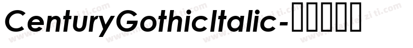 CenturyGothicItalic字体转换