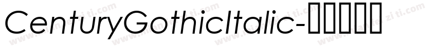 CenturyGothicItalic字体转换