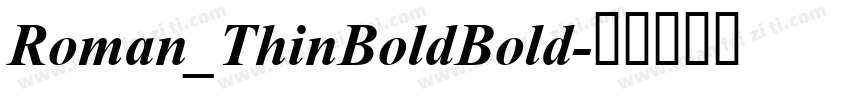 Roman_ThinBoldBold字体转换