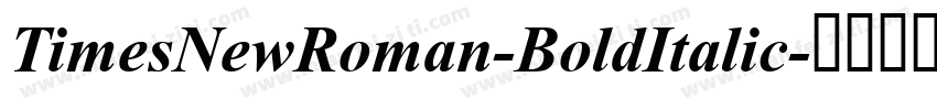 TimesNewRoman-BoldItalic字体转换