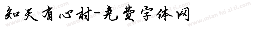 知天有心村字体转换