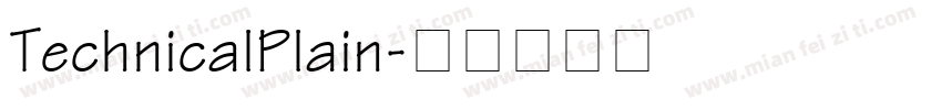 TechnicalPlain字体转换