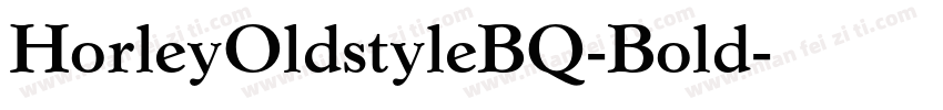HorleyOldstyleBQ-Bold字体转换