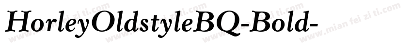 HorleyOldstyleBQ-Bold字体转换