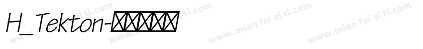 H_Tekton字体转换