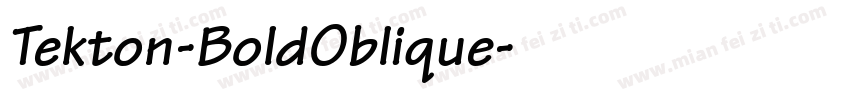Tekton-BoldOblique字体转换