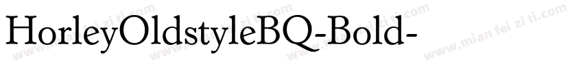 HorleyOldstyleBQ-Bold字体转换