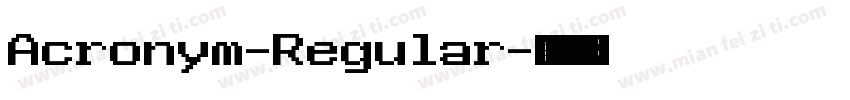 Acronym-Regular字体转换