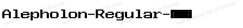 Alepholon-Regular字体转换