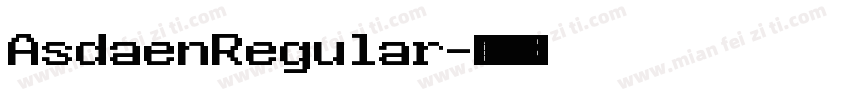 AsdaenRegular字体转换