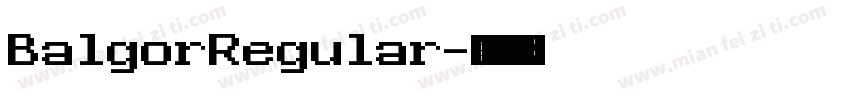 BalgorRegular字体转换