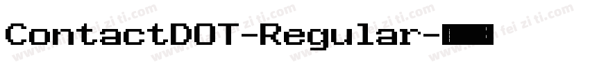 ContactDOT-Regular字体转换