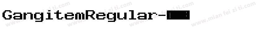GangitemRegular字体转换