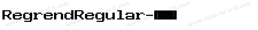 RegrendRegular字体转换