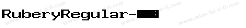 RuberyRegular字体转换