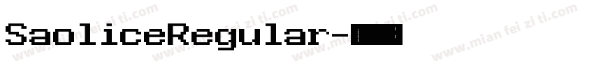 SaoliceRegular字体转换