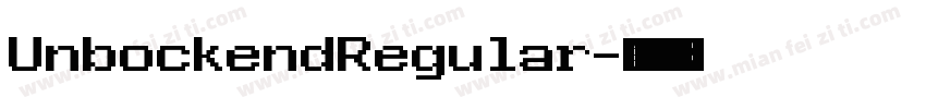 UnbockendRegular字体转换
