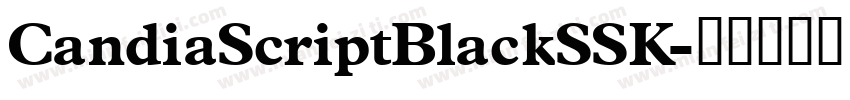 CandiaScriptBlackSSK字体转换