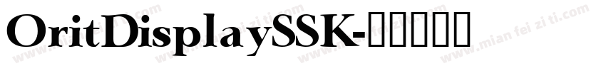 OritDisplaySSK字体转换