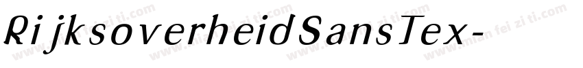 RijksoverheidSansTex字体转换