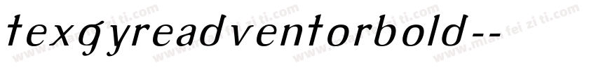 texgyreadventorbold-字体转换