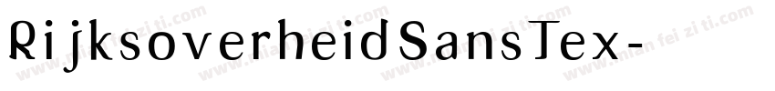 RijksoverheidSansTex字体转换