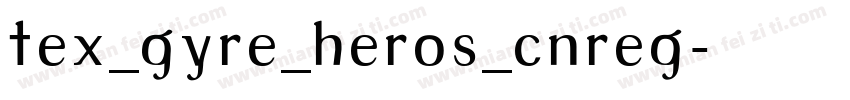 tex_gyre_heros_cnreg字体转换