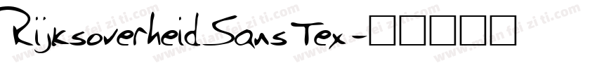 RijksoverheidSansTex字体转换