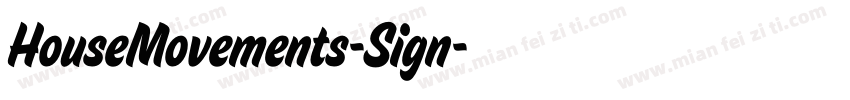 HouseMovements-Sign字体转换