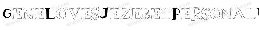 GeneLovesJezebelPersonalUseRegular-3zanM字体转换