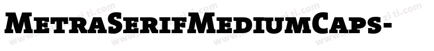 MetraSerifMediumCaps字体转换