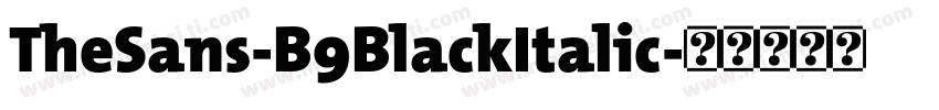 TheSans-B9BlackItalic字体转换