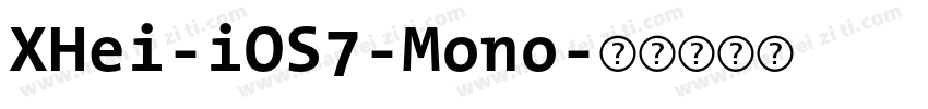 XHei-iOS7-Mono字体转换