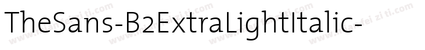 TheSans-B2ExtraLightItalic字体转换