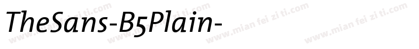 TheSans-B5Plain字体转换