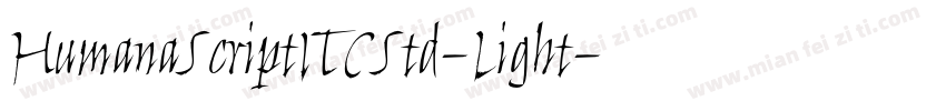 HumanaScriptITCStd-Light字体转换