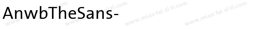 AnwbTheSans字体转换