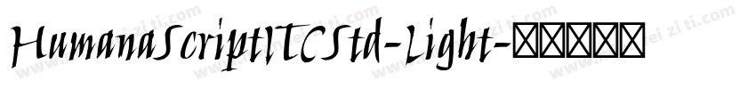 HumanaScriptITCStd-Light字体转换