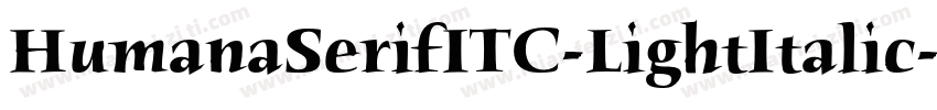 HumanaSerifITC-LightItalic字体转换