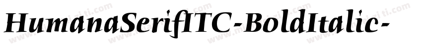 HumanaSerifITC-BoldItalic字体转换