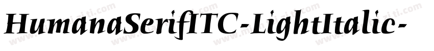 HumanaSerifITC-LightItalic字体转换